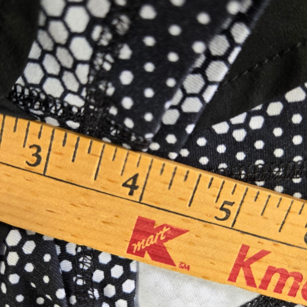 Danskin Now Womens XL 2-in-1 Running Shorts Black White Honeycomb Print Active - Picture 5 of 6